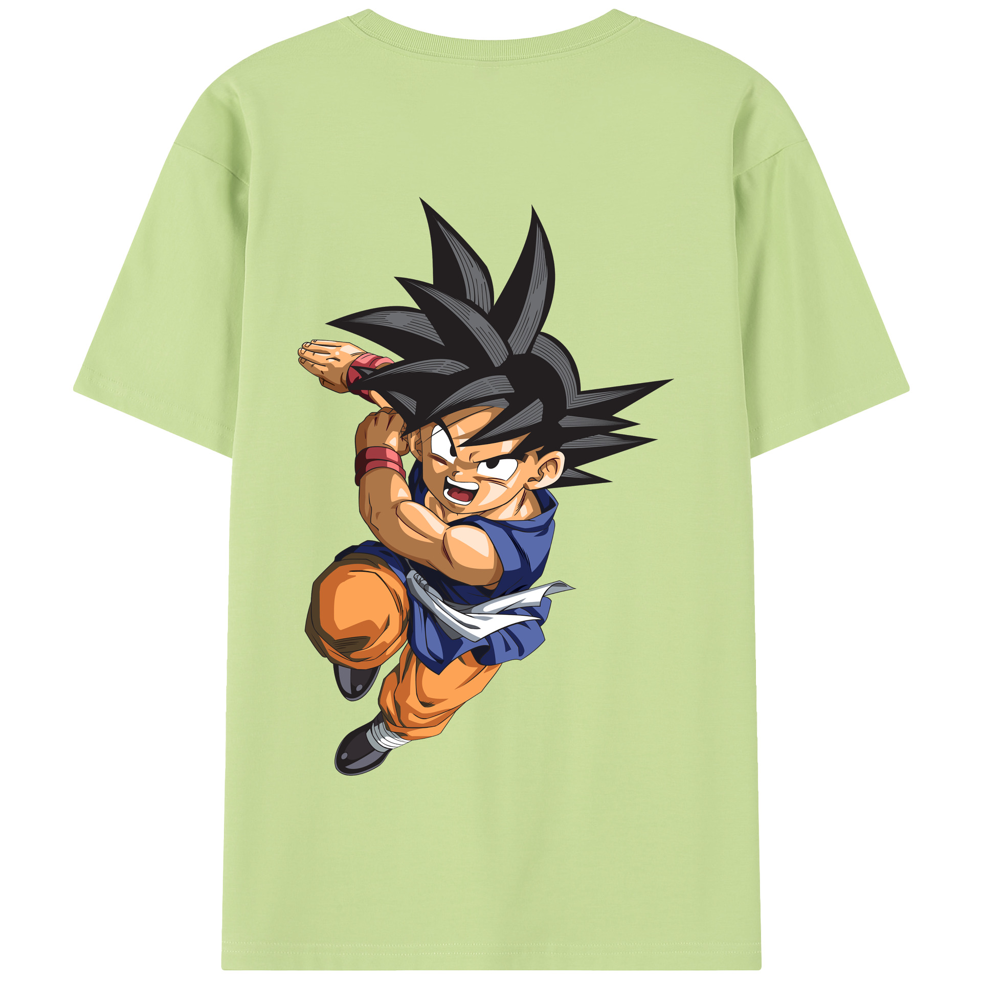 （画像用） ドラゴンボール 孫悟空（そん ごくう）Son Goku カカロット DRAGON BALL Kakarotto 綿100％半袖Tシャツ（背面プリント）